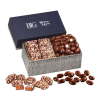 Navy & Silver Gift Box w/Chocolate Almonds & English Toffee