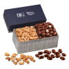 Chocolate Almonds & Cashews in Navy & Silver Gift Box