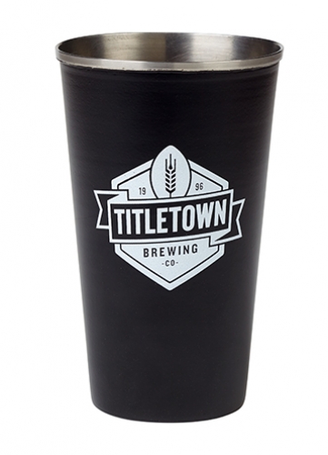 16 Oz. Black Stainless Steel Pint Glass