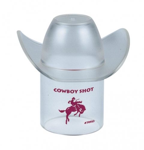 2 Oz. Plastic Cowboy Hat Shot Glass