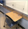 Student Desktop Barrier with Extended Leg