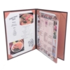 Bonded Leather Book Style 4 View Menu Cover (8 1/2