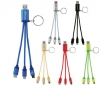 Metallic 3-in-1 Keychain Cable with Type C USB