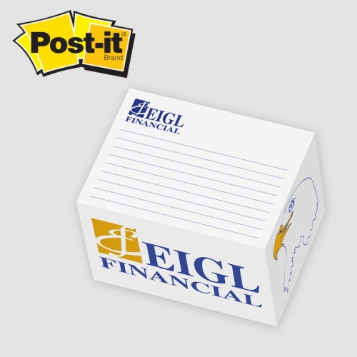 Post-it® Custom Printed Rectangle Notes Cube