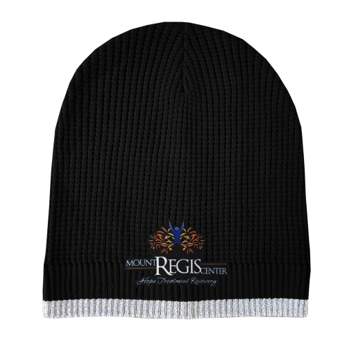 Reflective Lightweight Waffle Knit Beanie (Blank)