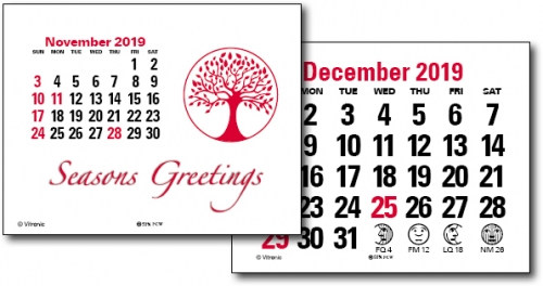 Press-N-Stick™ Header Standard Calendar (14-Month)