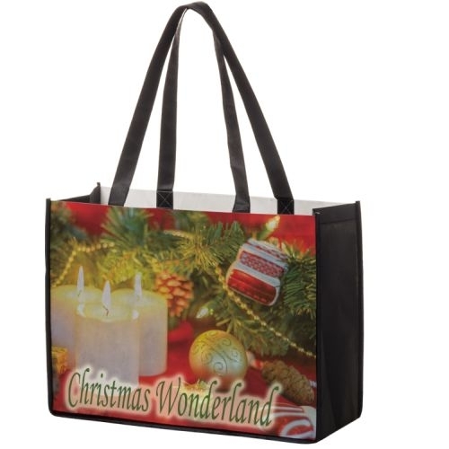 Full Coverage PET Non-Woven Tote Bag w/ Full Color (16