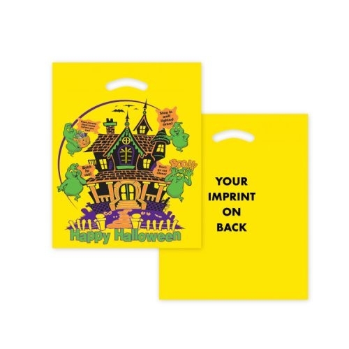 Halloween Stock Design Yellow Die Cut Bag • Haunted House (12