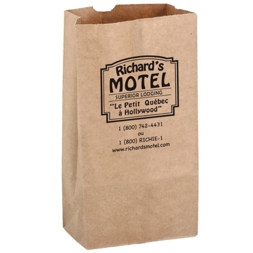 Natural Kraft Paper SOS Grocery Bag (Size 10 Lb.) - Flexo Ink