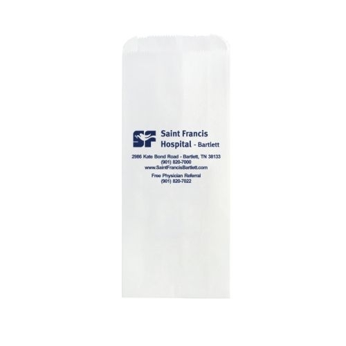 White Kraft Paper Prescription Bag (5