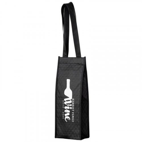 Insulated Wine Tote Bag - 1 Bottle Non-Woven Tote (5 1/4