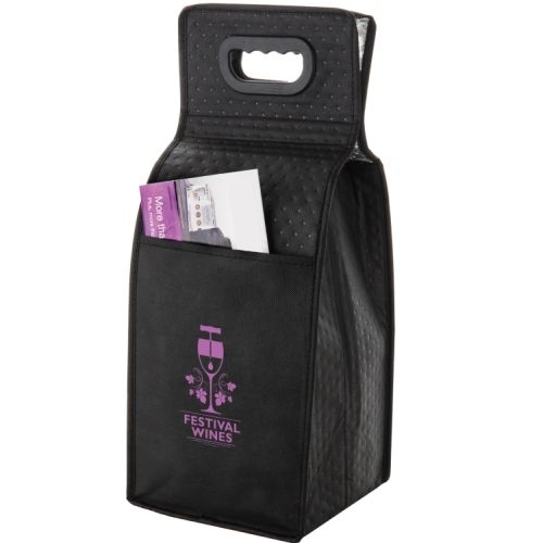 Insulated Wine Tote Bag - 4 Bottle Non-Woven Tote (7.5