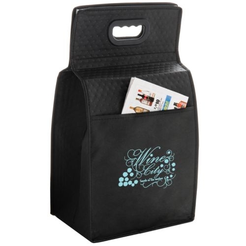 Insulated Wine Tote Bag - 6 Bottle Non-Woven Tote (7.5