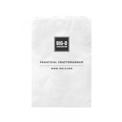 White Kraft Paper Merchandise Bag (12