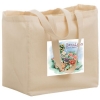 Cotton Canvas Grocery Tote Bag w/Full Color (12