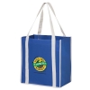 Two-Tone Heavy Duty Non-Woven Grocery Bag w/ Insert and Full Color (12