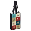 Full Coverage PET Non-Woven Sublimated 2 Bottle Wine Tote Bag (7