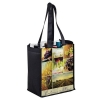 Full Coverage PET Non-Woven Sublimated 6 Bottle Wine Tote Bag (10