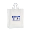 Clear Frosted Soft Loop Plastic Shopper Bag w/Insert (13