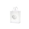 Clear Frosted Soft Loop Plastic Shopper Bag w/Insert (8