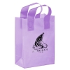 Color Frosted Soft Loop Plastic Shopper Bag w/Insert (8