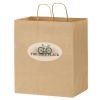Natural Kraft Paper Carry-Out Bag w/ Full Color (14 1/2