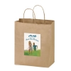 Natural Kraft Paper Shopper Tote Bag w/ Full Color (8 1/4