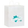 White Kraft Paper Carry-Out Shopper w/ Full Color (14.5