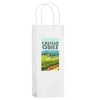 White Kraft Paper 1-Bottle Wine Tote Bag w/ Full Color (5.75