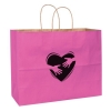 Breast Cancer Awareness Pink Matte Color Paper Shopper Bag (16