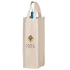 Heavyweight Cotton Canvas 1 Bottle Wine Tote w/ Full Color (4 1/2