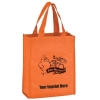 Halloween Stock Design Orange Non-Woven Tote Bag • Ghost - Customized (8
