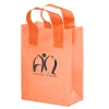 Color Frosted Soft Loop Plastic Shopper Bag w/Insert (10