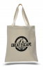 Natural Cotton Canvas Tote Bag with Zipper Closure
