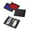 Nylon Keyring Wallet w/Clear & Exterior Pockets