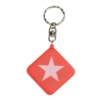 Clearance Item! Square Diamond Red Reflector Keyring