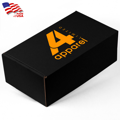 Screen Printed Corrugated Box Medium 11x6.5x4 For Mailers, Gifting And Kits -  Black Box Print, 1/0, M