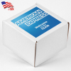 Full Color Printed Corrugated Box Small 6x6x4 For Mailers, Gifting And Kits - 5x5 Center Print, 4/0