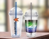 16 oz Dome Lid Cup- Clear Lid, Color Straw