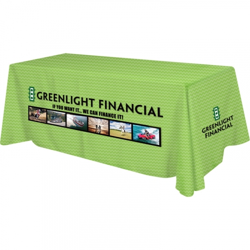 Polyester Digital Direct Print Table Cover 3 sided, 8 foot