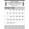 Commercial Planner Wall Calendar - Grey & Black: 2024, 1 Color Imprint