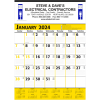 Commercial Planner Wall Calendar - Yellow & Black: 2024, 2+ Imprint Colors