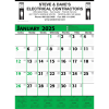 Commercial Planner Wall Calendar: Green & Black 2025, 1 Color Imprint