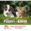 Puppies & Kittens Wall Calendar: 2025 Spiral Bound
