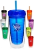 Econo 16 oz Double Wall Tumbler With Lid And Straw