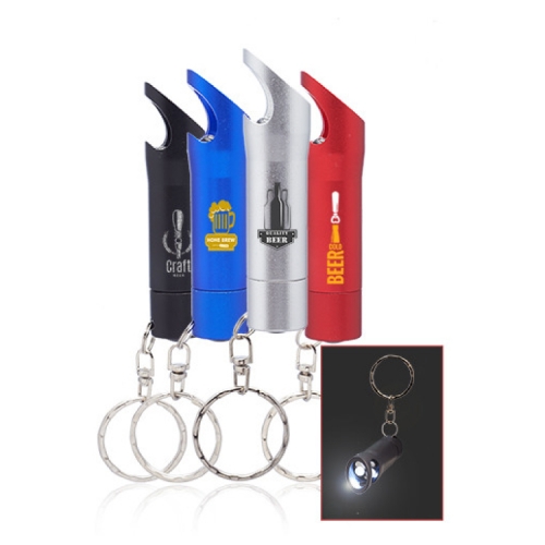 Metallic Flashlights with Bottle Opener