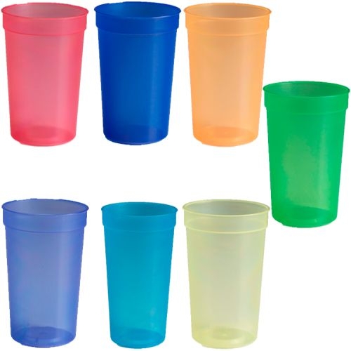 16 oz. Tall Stadium Cup - USA Made - BPA Free - Translucent Colors