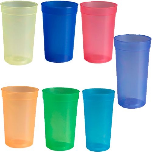 22 oz. Stadium Cup - USA Made - BPA Free - Translucent Colors