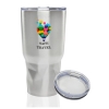 27 oz Stainless Steel Tumblers with Clear Lid - BPA Free