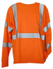Long Sleeve Orange Hi-Viz Safety T-Shirt (Large/X-Large)
